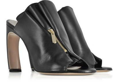 Shop Nicholas Kirkwood Shoes Black Nappa 105mm Kristen High Heel Mules