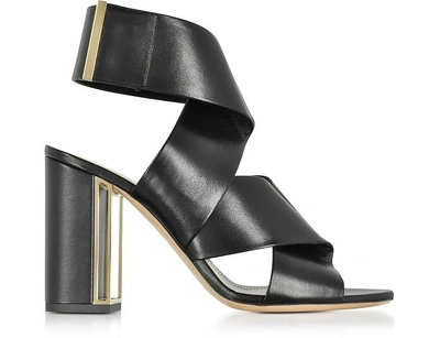 Shop Nicholas Kirkwood Shoes Black Nappa Leather Nini Sandals