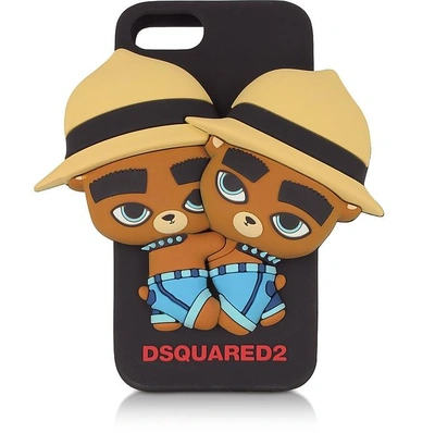 Shop Dsquared2 Designer Handbags Black Silicone Iphone 7 Cover In Noir