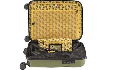 Shop Crash Baggage Travel Bags Icon Carry-on Trolley In Olive Green