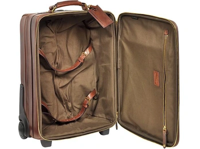 Shop The Bridge Travel Bags Story Viaggio Marrone Leather Trolley In Brown
