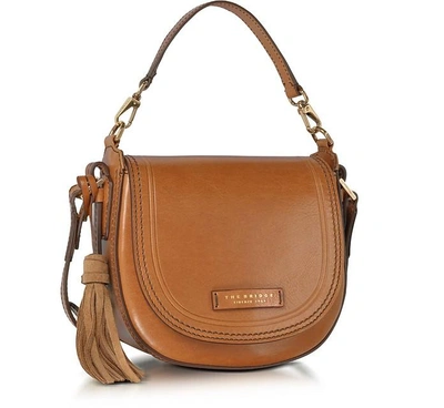 Shop The Bridge Handbags Pearldistrict Medium Leather Messenger Bag W/tassels In Cognac