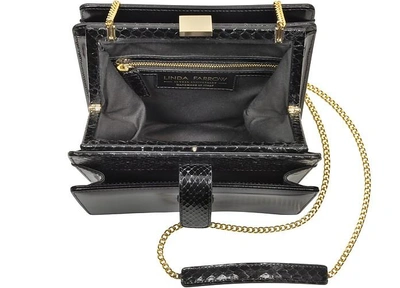 Shop Linda Farrow Handbags Anniversary Black Ayers And Leather Shoulder Bag