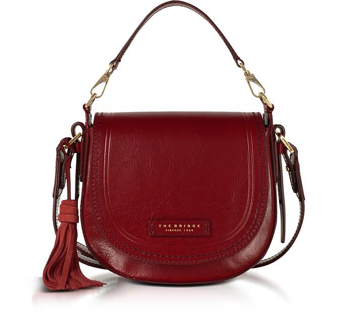 The Bridge Medium Leather Messenger Bag W/tassels In Cherry ModeSens
