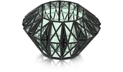 Shop Vojd Studios Bracelets Translucent Glass Cage Cuff In Black