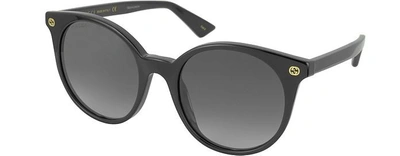 Shop Gucci Designer Sunglasses Gg0091s Acetate Round Women's Sunglasses In Noir/ Noir Nuancé