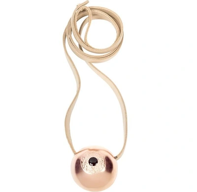 Shop Bjorg Designer Necklaces The Grand Illusion Big Eyeball Women's Necklace In Rose