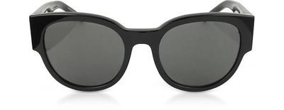 Shop Saint Laurent Designer Sunglasses Sl M19 Acetate Oval Frame Women's Sunglasses In Noir-gris