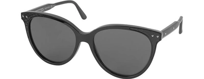 Shop Bottega Veneta Designer Sunglasses Bv0119s Acetate Cat-eye Frame Women's Sunglasses In Noir / Noir 