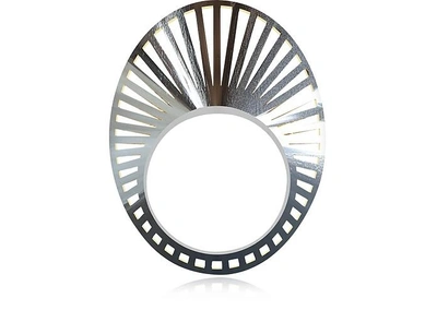 Shop Vojd Studios Designer Rings Phase Precious Oval Sterling Silver Ring In Argenté
