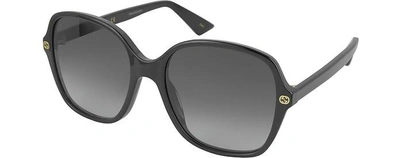 Shop Gucci Designer Sunglasses Gg0092s Acetate Square Women's Sunglasses In Noir/ Noir Nuancé