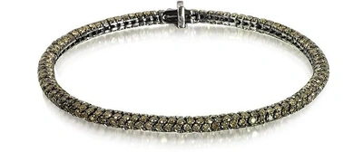 Shop Christian Koban Designer Bracelets Clou Brown Diamond Bracelet In Marron