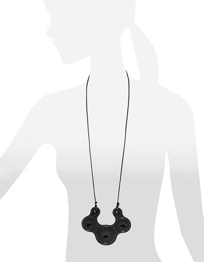 Shop Vojd Studios Designer Necklaces Phase Black Quintuple Neckpiece In Noir