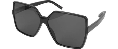 Shop Saint Laurent Designer Sunglasses Sl 232 Betty Oversize Acetate Women's Sunglasses In Noir-gris