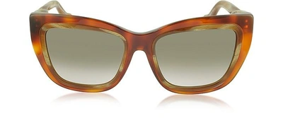 Shop Balenciaga Designer Sunglasses Ba0027 Acetate Square Women's Sunglasses In Marron/marron