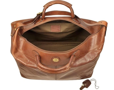 Shop The Bridge Designer Men's Bags Story Viaggio Marrone Leather Weekender Bag