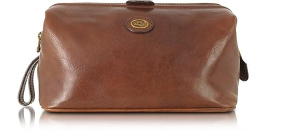 Shop The Bridge Travel Bags Story Viaggio Marrone Leather Beauty Case In Brown