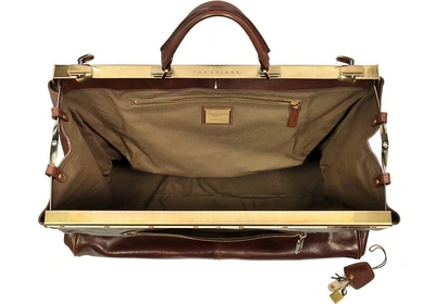 Shop The Bridge Designer Men's Bags Story Viaggio Marrone Leather Travel Bag