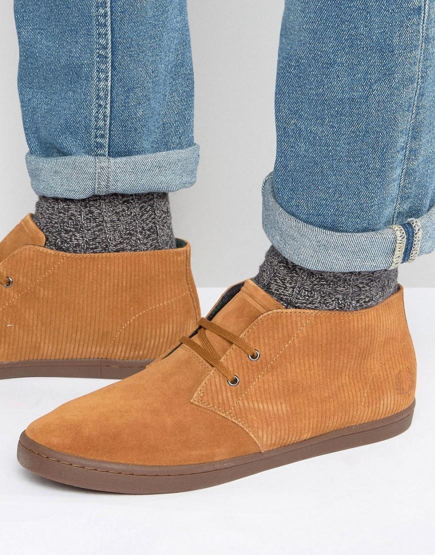 Fred Perry Byron Suede Mid Chukka Boots - Tan | ModeSens