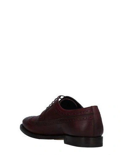 Shop Raparo Laced Shoes In Maroon
