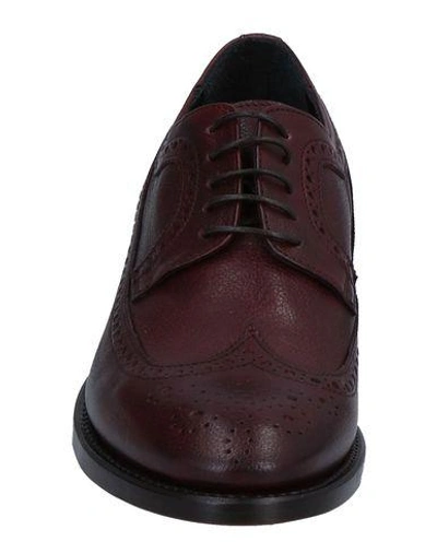 Shop Raparo Laced Shoes In Maroon