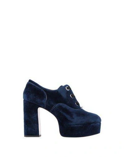 Shop Marc Jacobs Lace-up Shoes In Dark Blue