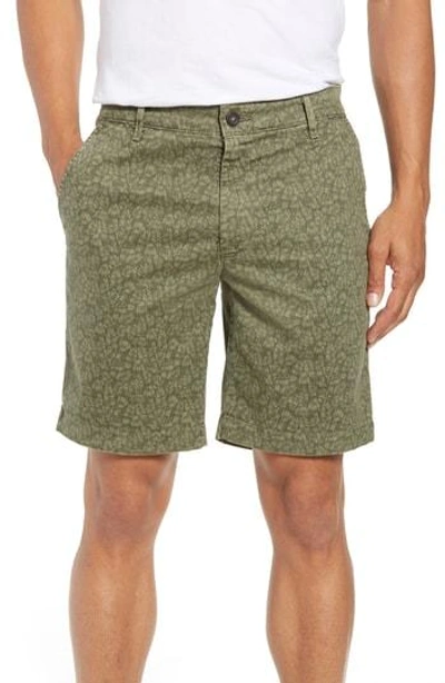 Shop Ag Lotas Slim Fit Stretch Cotton Shorts In Sulfur Dry Cypress