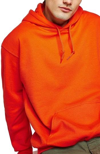 topman orange hoodie