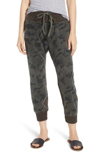 James Perse Camouflage-print Cotton-jersey Track Pants In Artillery Camo