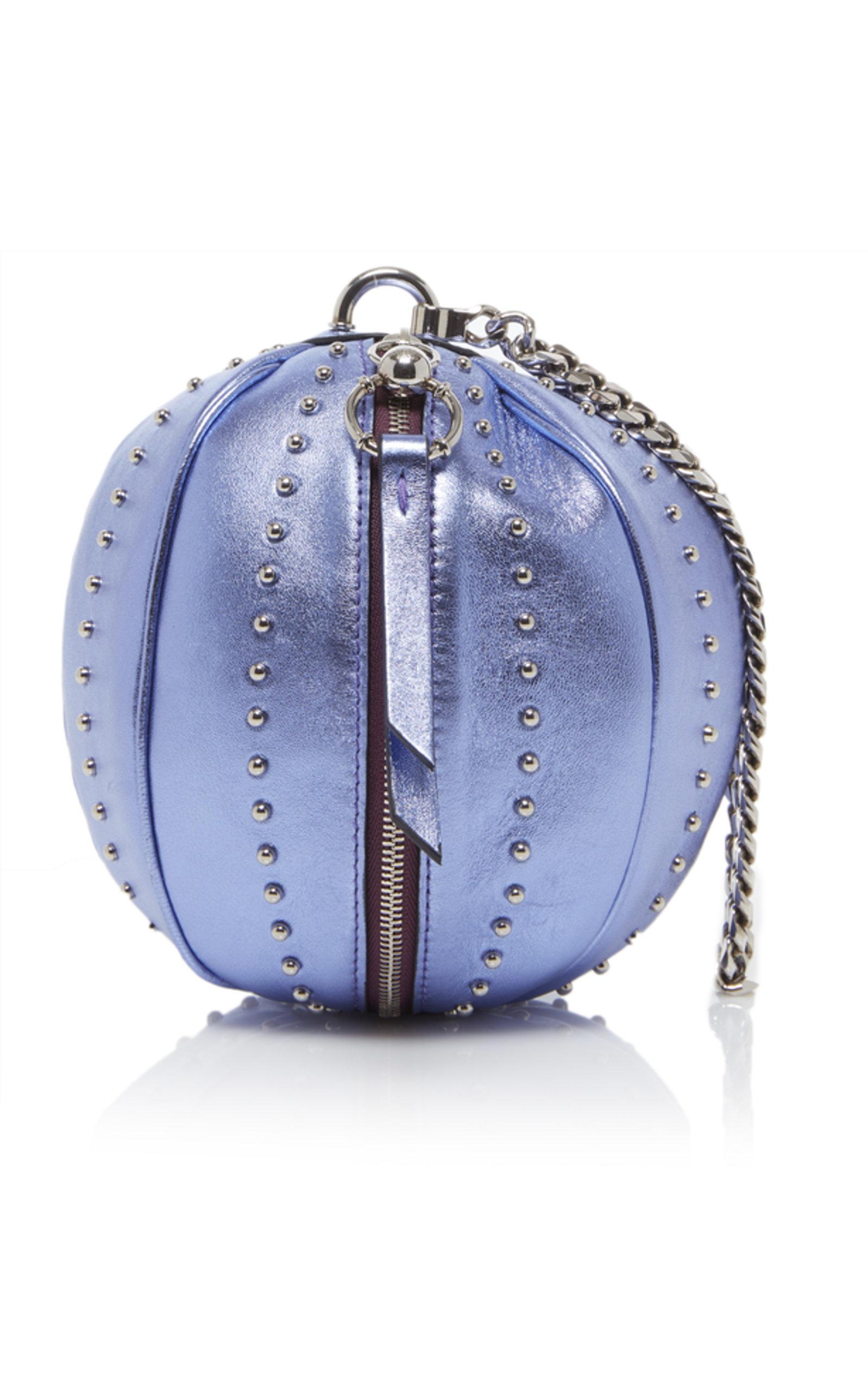 balmain purple purse