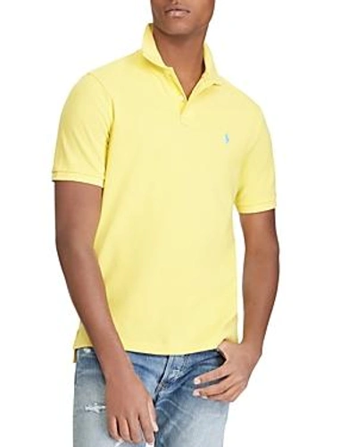 Shop Polo Ralph Lauren Classic Fit Stretch Mesh Polo Shirt In Yellow
