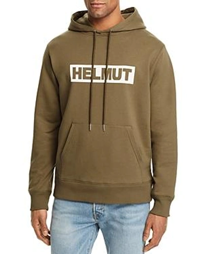 Shop Helmut Lang Logo Hoodie In Army