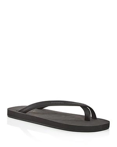 Shop Danward Men's Toe Ring Luxe Flip-flops In Black