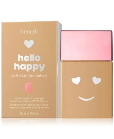 Shop Benefit Cosmetics Hello Happy Soft Blur Foundation In Shade 6 - Medium Warm