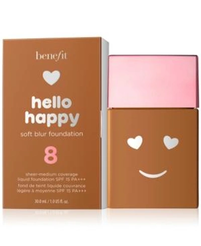 Shop Benefit Cosmetics Hello Happy Soft Blur Foundation In Shade 8 - Tan Warm