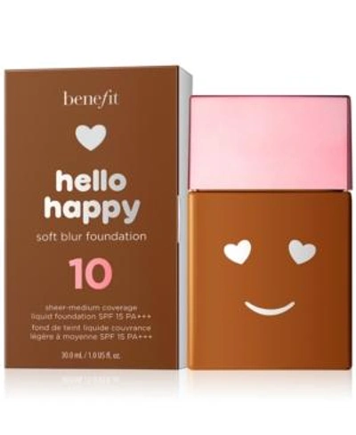 Shop Benefit Cosmetics Hello Happy Soft Blur Foundation In Shade 10 - Deep Warm