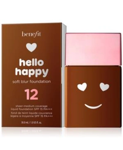 Shop Benefit Cosmetics Hello Happy Soft Blur Foundation In Shade 12 - Dark Warm