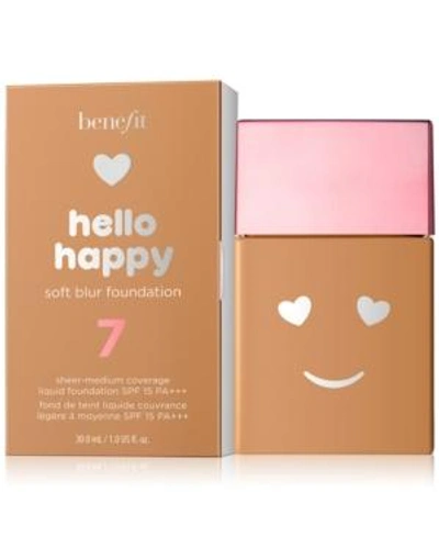 Shop Benefit Cosmetics Hello Happy Soft Blur Foundation In Shade 7 - Medium-tan Warm