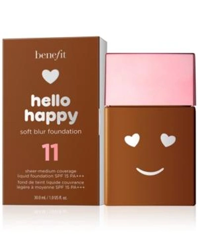 Shop Benefit Cosmetics Hello Happy Soft Blur Foundation In Shade 11 - Dark Neutral