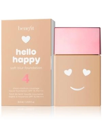 Shop Benefit Cosmetics Hello Happy Soft Blur Foundation In Shade 4 - Medium Neutral