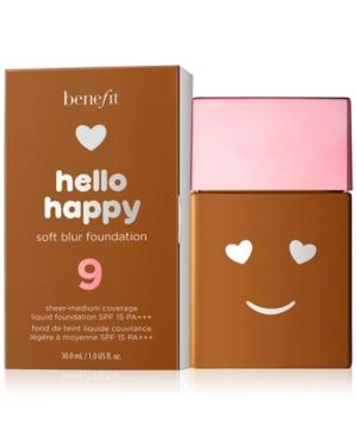 Shop Benefit Cosmetics Hello Happy Soft Blur Foundation In Shade 9 - Deep Neutral