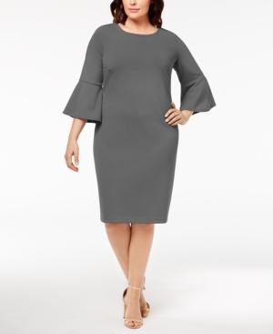 calvin klein plus size bell sleeve dress