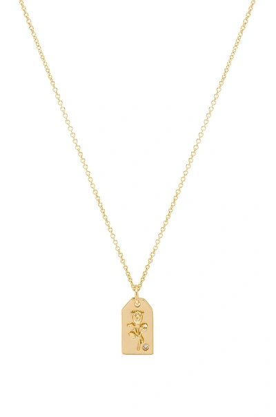 Shop Lulu Dk X Weworewhat Rose Envelope Necklace In Metallic Gold