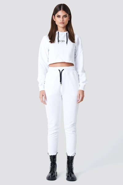 Shop Sahara Ray X Na-kd Contrast Drawstring Sweatpants - White