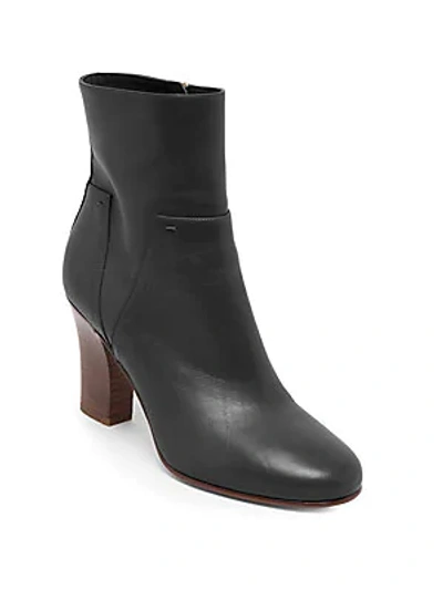 Shop Valentino Love Stud Leather Booties In Black