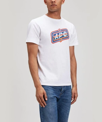 Shop Apc Bastien Logo Cotton T-shirt In White