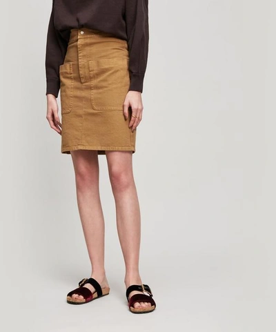 Isabel Marant Étoile Lanalie Front Pocket Skirt In Khaki | ModeSens