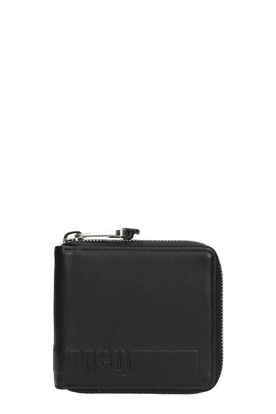 Shop Mcq By Alexander Mcqueen Black Leather Wallet