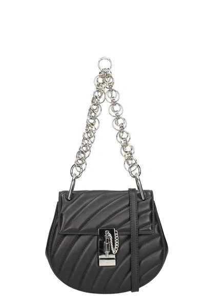Shop Chloé Mini Drew Bijou Bag In Black Quilted Leather