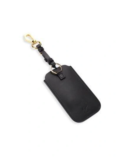 Shop Giuseppe Zanotti Logo Leather Keychain In Flame